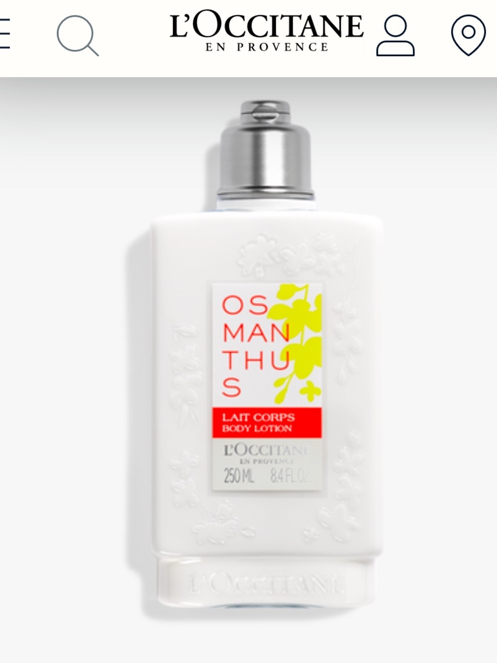 NEW L’occitane Osmanthus body lotion and Cherry Blossom hand cream in a Gift Box